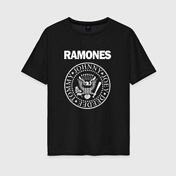 Женская футболка оверсайз Ramones Blitzkrieg Bop