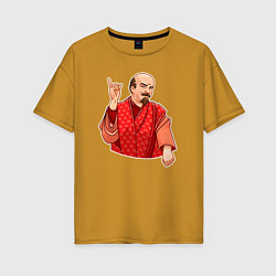 Женская футболка оверсайз Ленин в пижаме