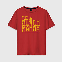Футболка оверсайз женская The black mamba, цвет: красный