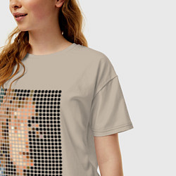 Футболка оверсайз женская Леннон точки, цвет: миндальный — фото 2
