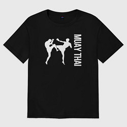 Футболка оверсайз женская Muay Thai, цвет: черный