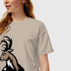 Футболка оверсайз женская Deer mood, цвет: миндальный — фото 2
