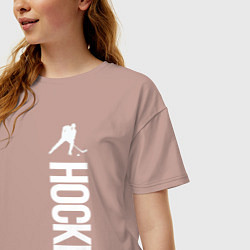 Футболка оверсайз женская Hockey, цвет: пыльно-розовый — фото 2