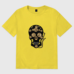 Женская футболка оверсайз Череп лого