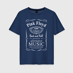 Женская футболка оверсайз Pink Floyd в стиле Jack Daniels