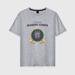 Женская футболка оверсайз Корпус морской пехоты княжества Люксембург