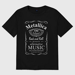 Футболка оверсайз женская Metallica в стиле Jack Daniels, цвет: черный