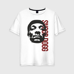Женская футболка оверсайз Репер Snoop Dogg