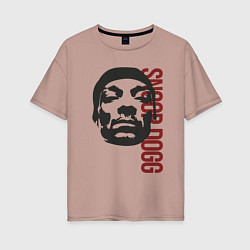 Женская футболка оверсайз Репер Snoop Dogg