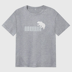 Женская футболка оверсайз Медведь Михаил