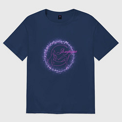 Футболка оверсайз женская Земфира новая, цвет: тёмно-синий