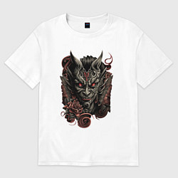 Женская футболка оверсайз Японский демон