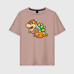 Женская футболка оверсайз Bowser drawing