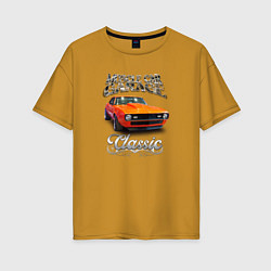 Женская футболка оверсайз Маслкар Chevrolet Camaro SS 1968