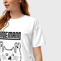 Футболка оверсайз женская Lindemann - rock cat, цвет: белый — фото 2
