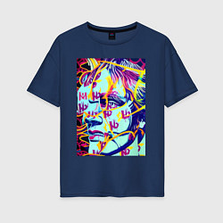 Женская футболка оверсайз Andy Warhol - pop art - self-portrait