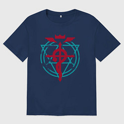 Женская футболка оверсайз Стальной алхимик аниме - Фламель