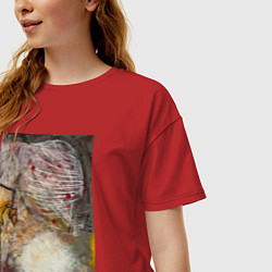 Футболка оверсайз женская Autumn, цвет: красный — фото 2