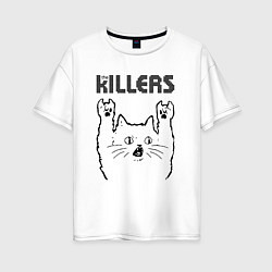 Женская футболка оверсайз The Killers - rock cat