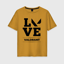 Женская футболка оверсайз Valorant love classic