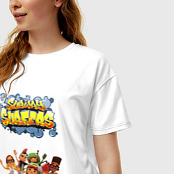 Футболка оверсайз женская Subway Surfers, цвет: белый — фото 2