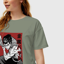 Футболка оверсайз женская Стальная Бита, цвет: авокадо — фото 2