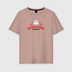 Женская футболка оверсайз Merryweather security GTA 5