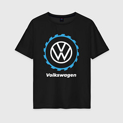 Футболка оверсайз женская Volkswagen в стиле Top Gear, цвет: черный
