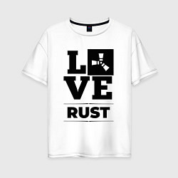 Футболка оверсайз женская Rust love classic, цвет: белый