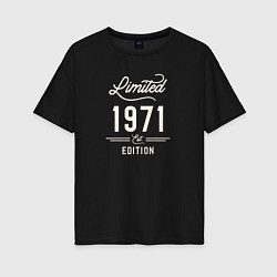 Футболка оверсайз женская 1971 ограниченный выпуск, цвет: черный