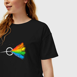 Футболка оверсайз женская Покемоны в стиле Pink Floyd, цвет: черный — фото 2