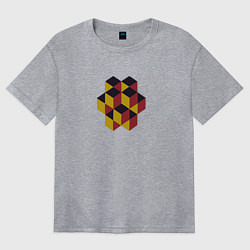 Футболка оверсайз женская Astro-logo, цвет: меланж