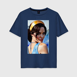 Женская футболка оверсайз Анджелина Джоли - актриса