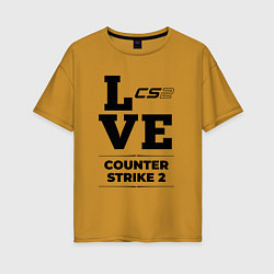 Женская футболка оверсайз Counter Strike 2 love classic