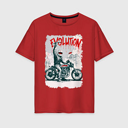 Женская футболка оверсайз Evolution - motorcycle