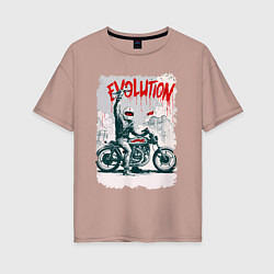 Женская футболка оверсайз Evolution - motorcycle