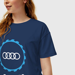 Футболка оверсайз женская Audi в стиле Top Gear, цвет: тёмно-синий — фото 2