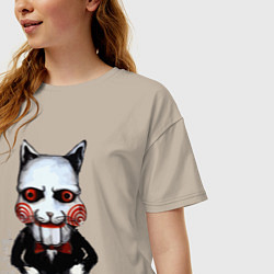 Футболка оверсайз женская Want to play a game, цвет: миндальный — фото 2