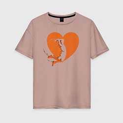 Женская футболка оверсайз Love slam dunk