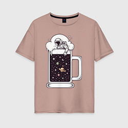 Женская футболка оверсайз Space beer