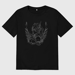 Женская футболка оверсайз Девушка валькирия