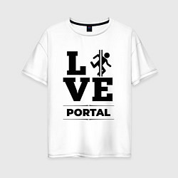 Футболка оверсайз женская Portal love classic, цвет: белый