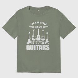 Женская футболка оверсайз Гитар не бывает слишком много