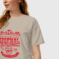 Футболка оверсайз женская Arsenal 1886, цвет: миндальный — фото 2