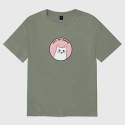 Женская футболка оверсайз Котик - мне все равно