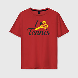 Женская футболка оверсайз Love tennis