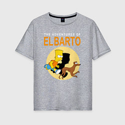 Женская футболка оверсайз Adventures of El Barto