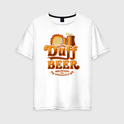 Женская футболка оверсайз Duff beer brewing