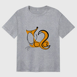 Женская футболка оверсайз Лиса Ольга