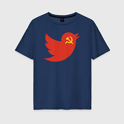 Женская футболка оверсайз Птичка СССР